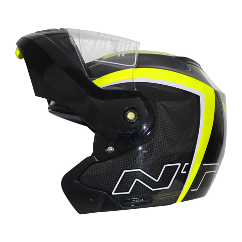 TVS Ntorq Flip-up Helmet, Color: Neon & Black - ISI Certified