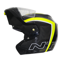 TVS Ntorq Flip-up Helmet, Color: Neon & Black - ISI Certified