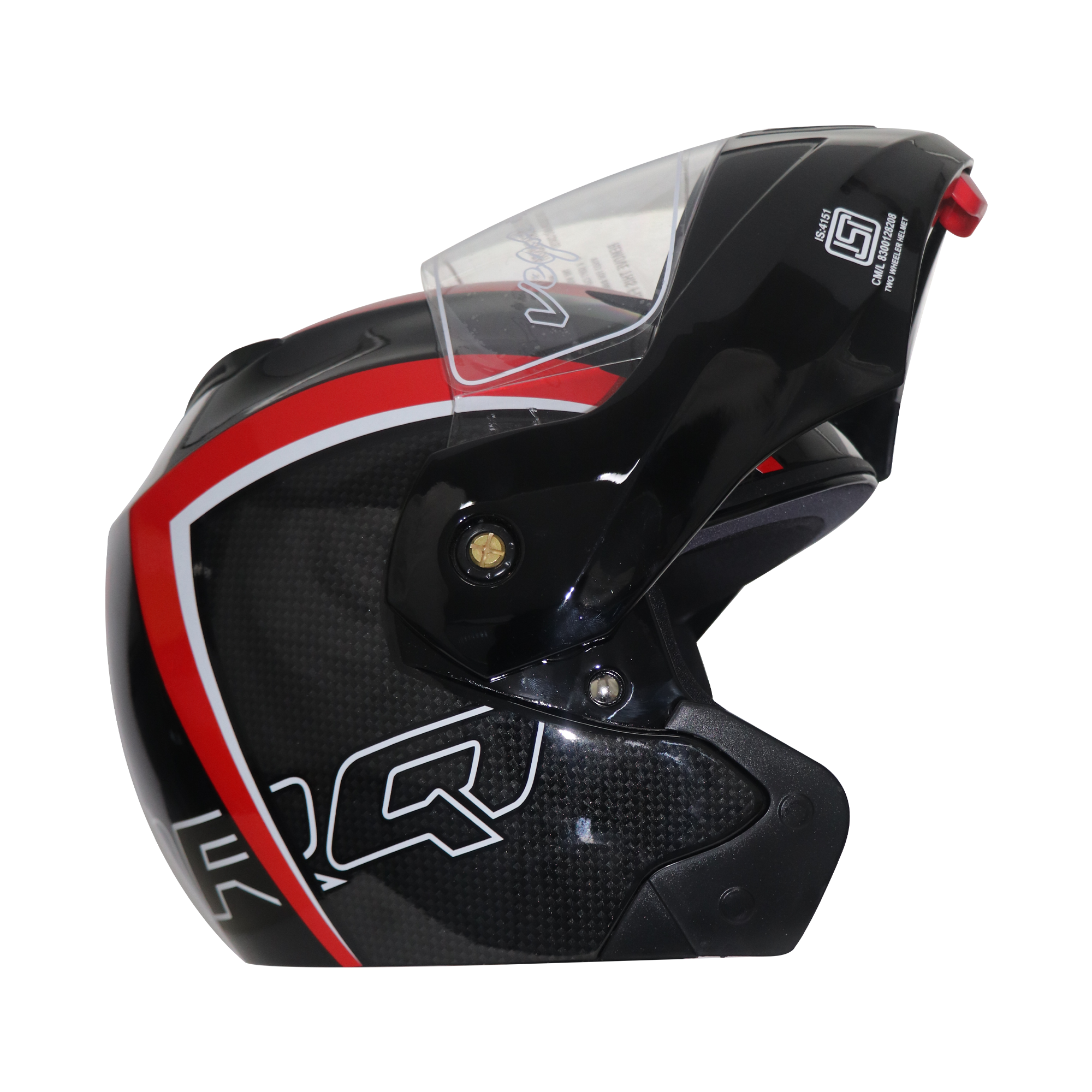  TVS Ntorq Edition Flip Up Helmet (Black Red)
