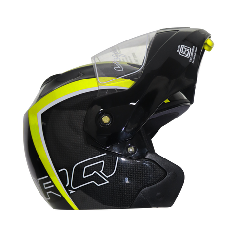 TVS Ntorq Flip-up Helmet, Color: Neon & Black - ISI Certified