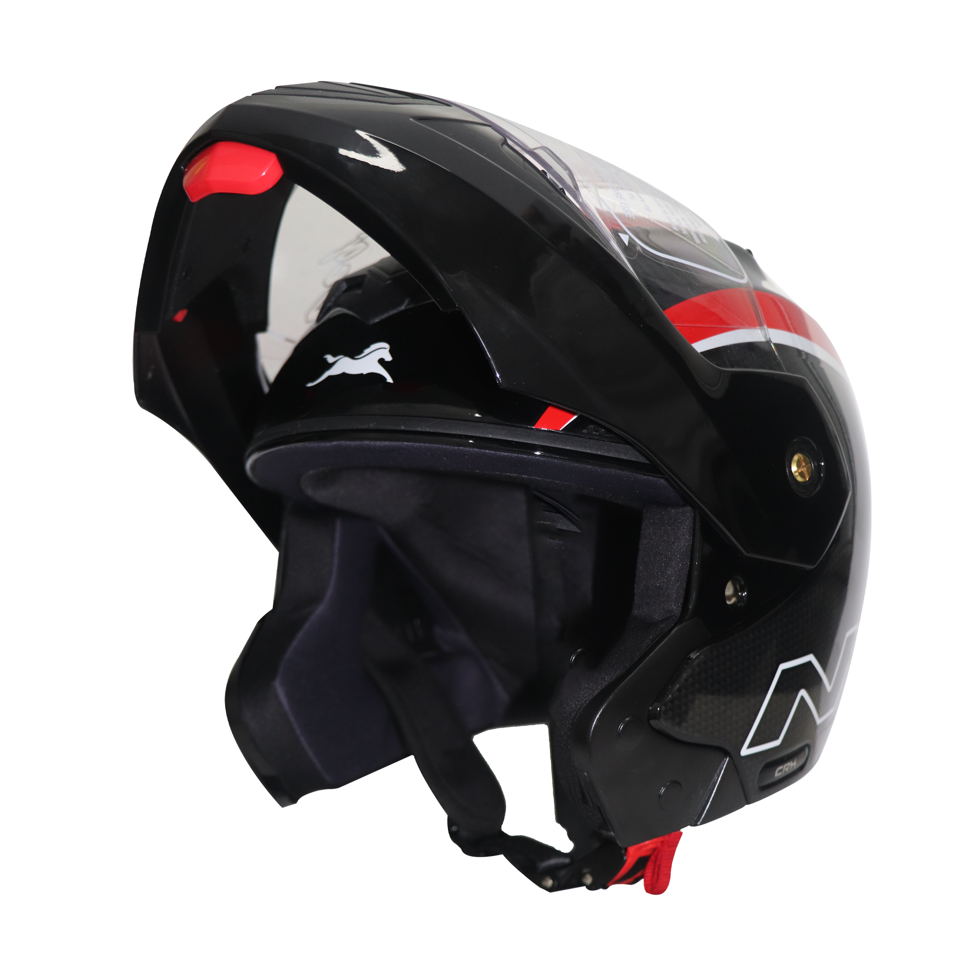  TVS Ntorq Edition Flip Up Helmet (Black Red)