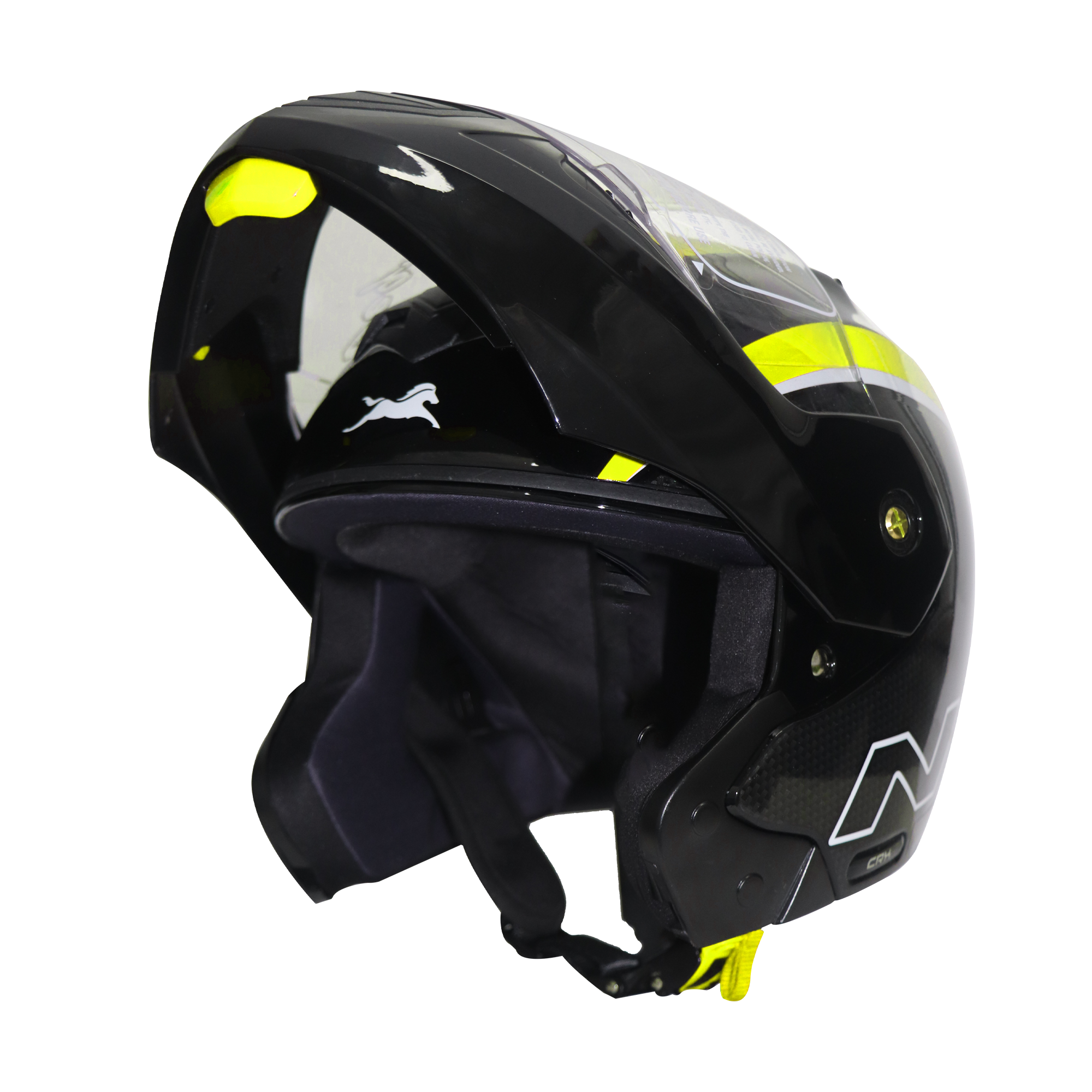  TVS Ntorq Flip-up Helmet, Color: Neon & Black - ISI Certified