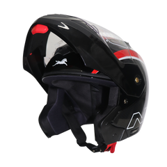 TVS Ntorq Edition Flip Up Helmet (Black Red)
