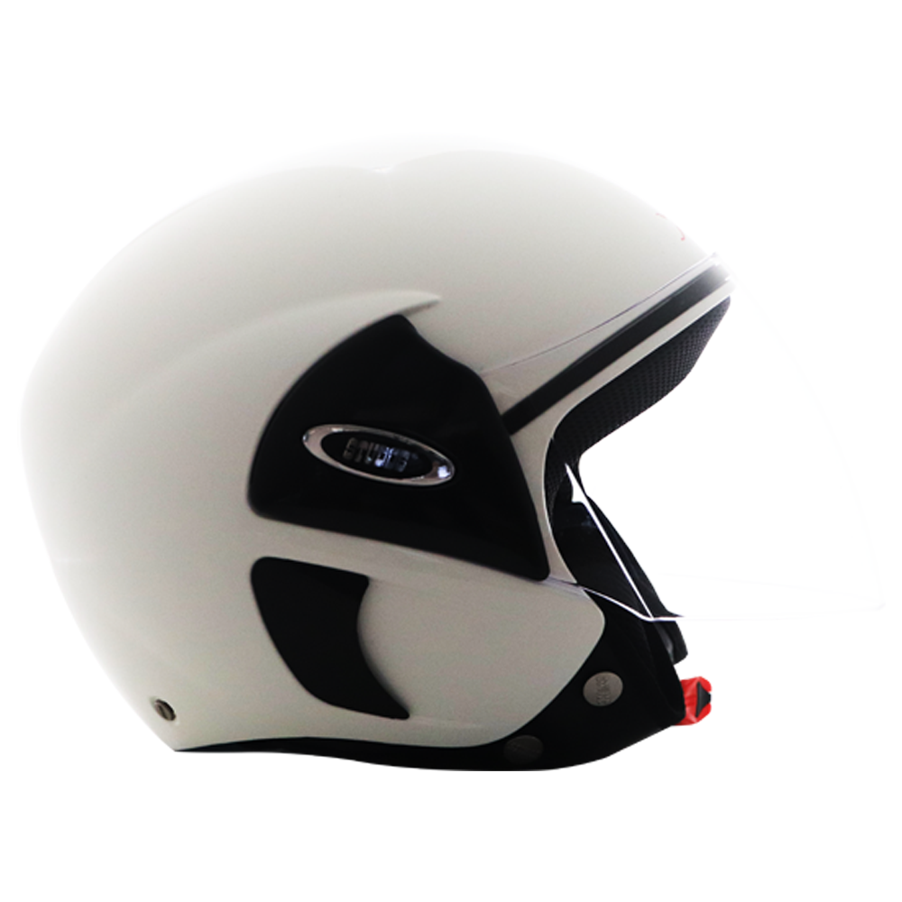 TVS Half-Face Helmet  Glossy White | Sleek and Protective