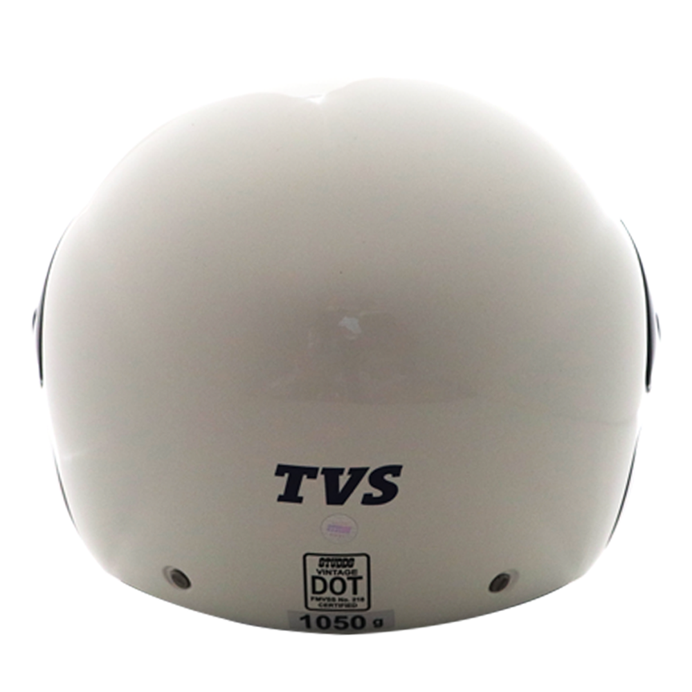 TVS Half-Face Helmet  Glossy White | Sleek and Protective
