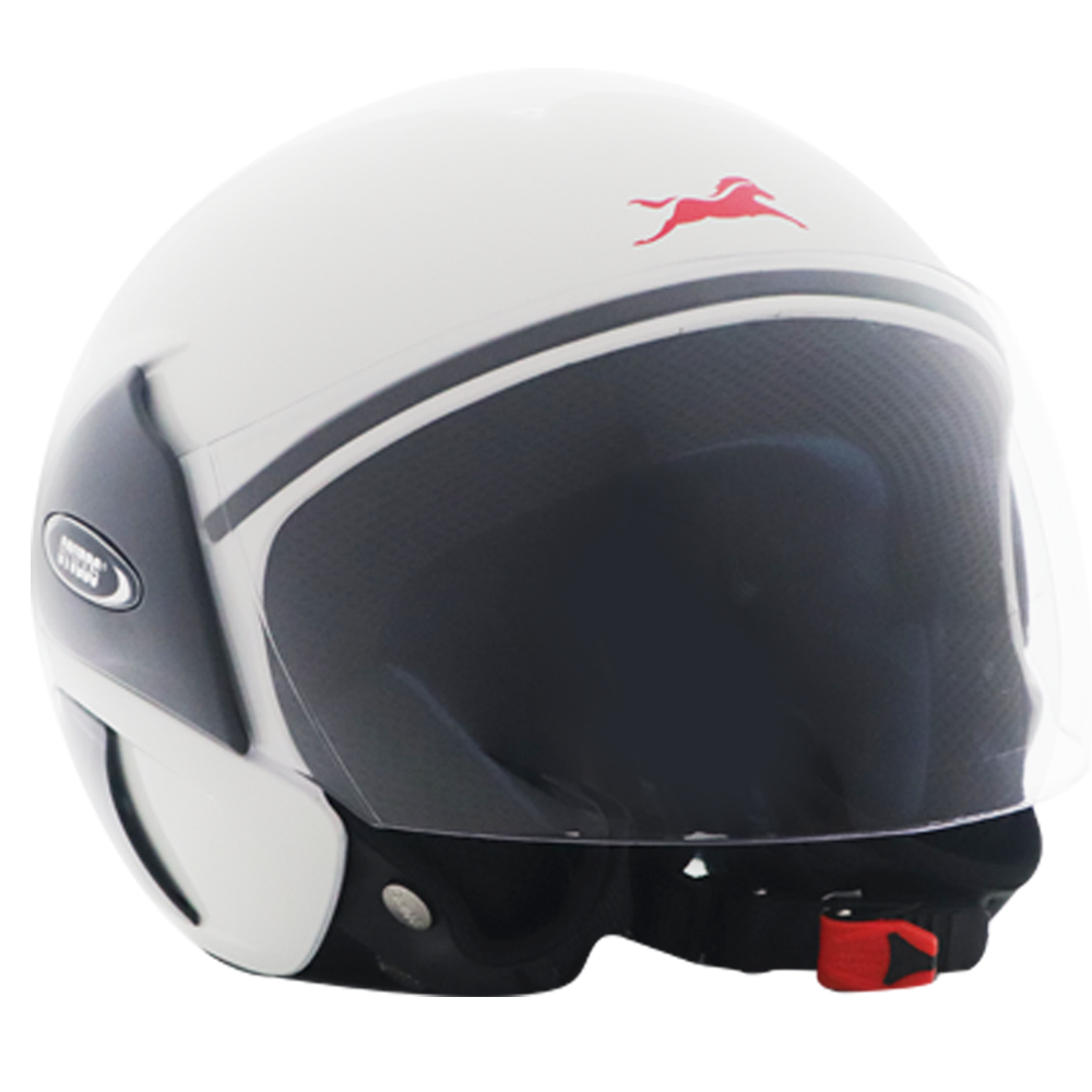 TVS Half-Face Helmet  Glossy White | Sleek and Protective