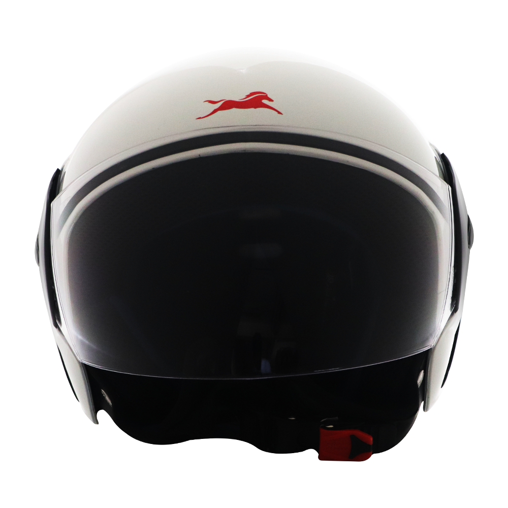 TVS Half-Face Helmet  Glossy White | Sleek and Protective