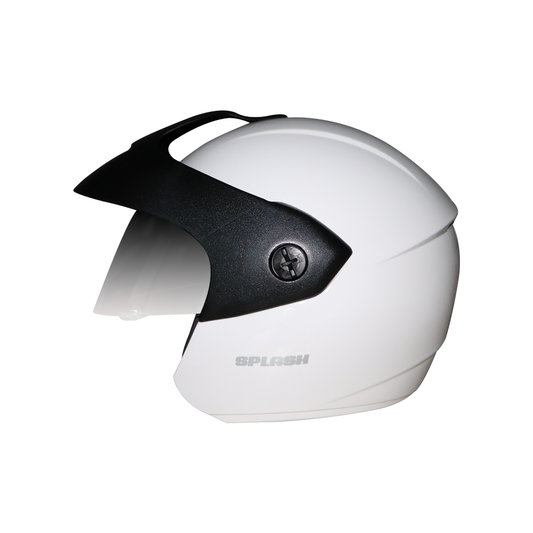 TVS Helmet Half Face Motorbike Helmet (White)