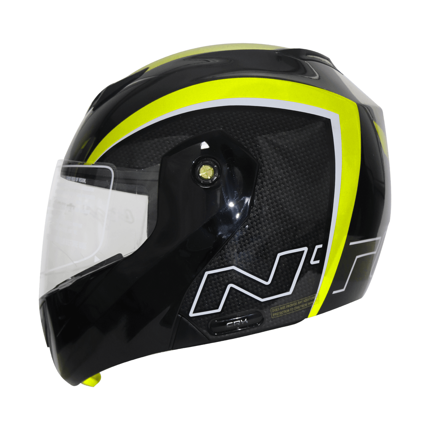 TVS Ntorq Flip-up Helmet, Color: Black & Neon - ISI Certified