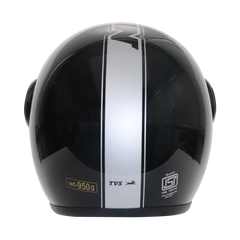 TVS RONIN Half Face Black Helmet - ISI Certified