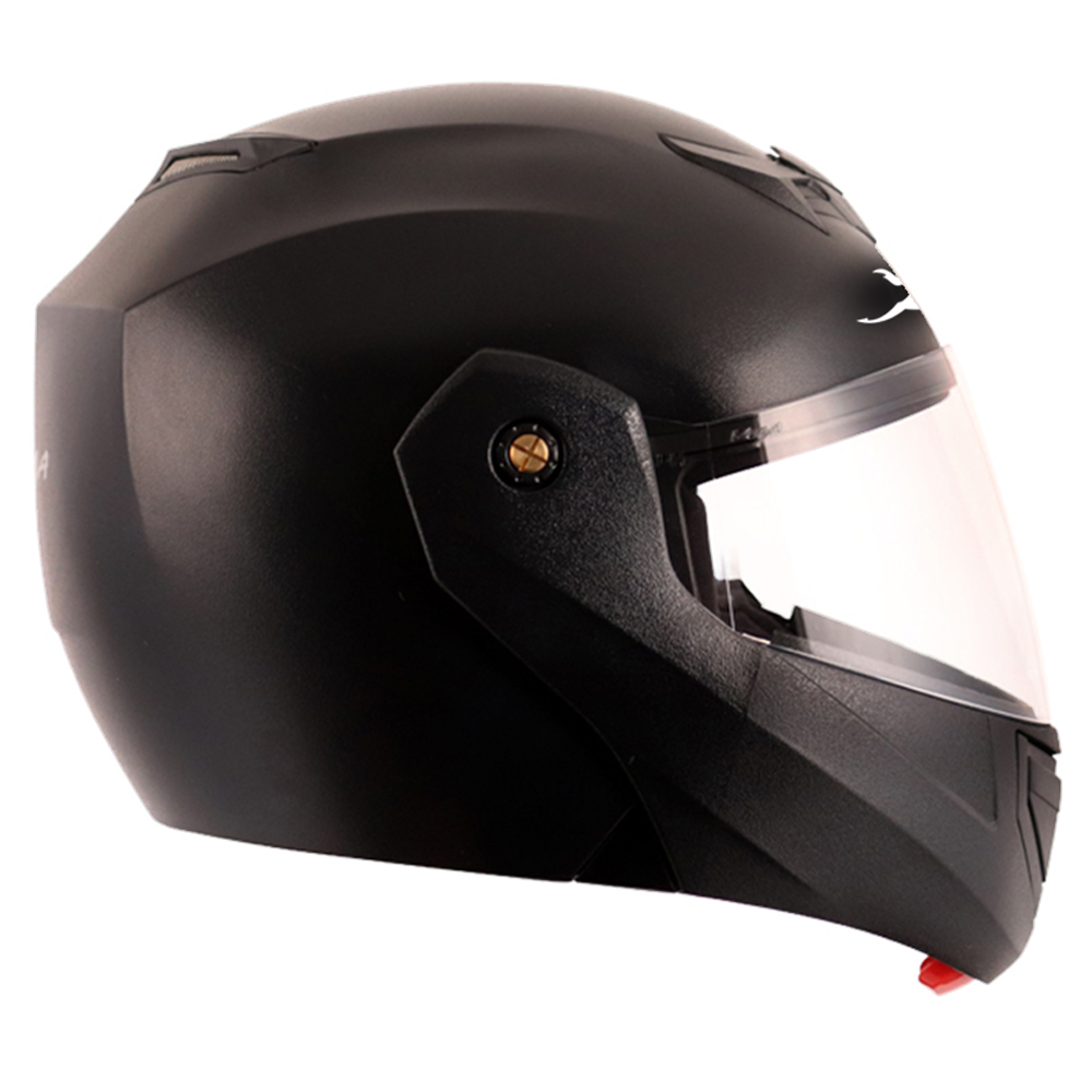  TVS Crux Flip-up Helmet Black | 1 Mouth Vent & 2 Top Vent
