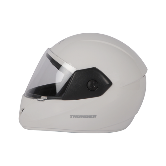 TVS Full Face Helmet White - Durable and Safe for Riders