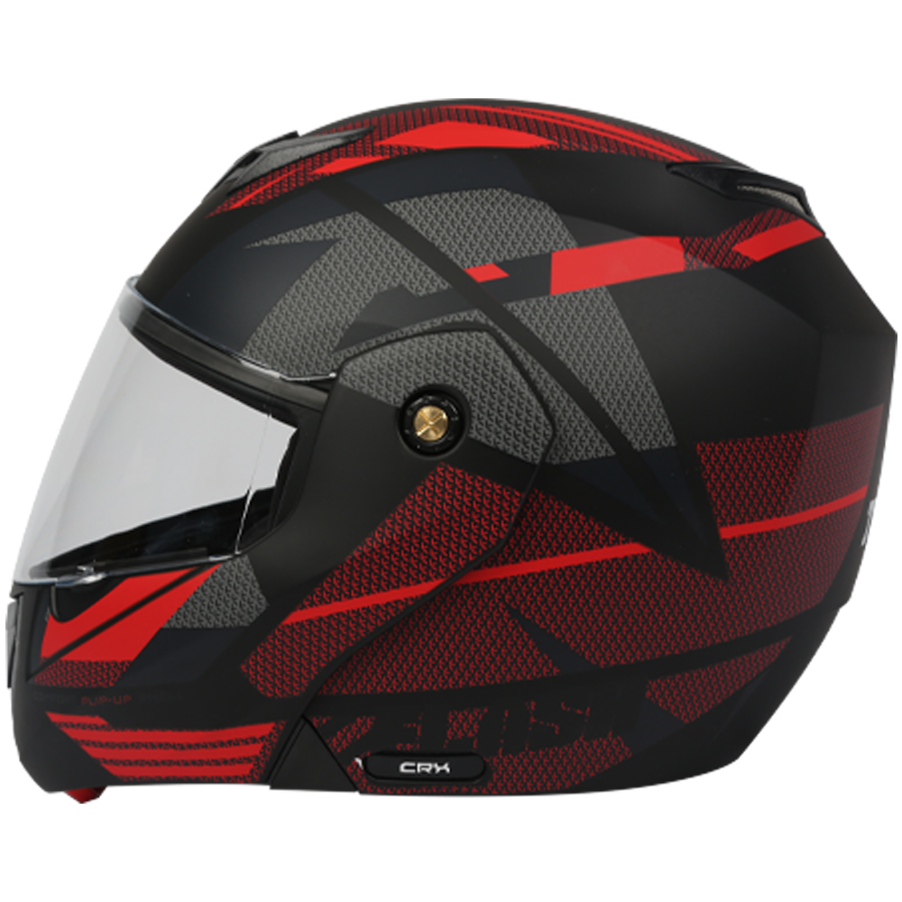  TVS Flip-Up Full Face Helmet (Red and Black)