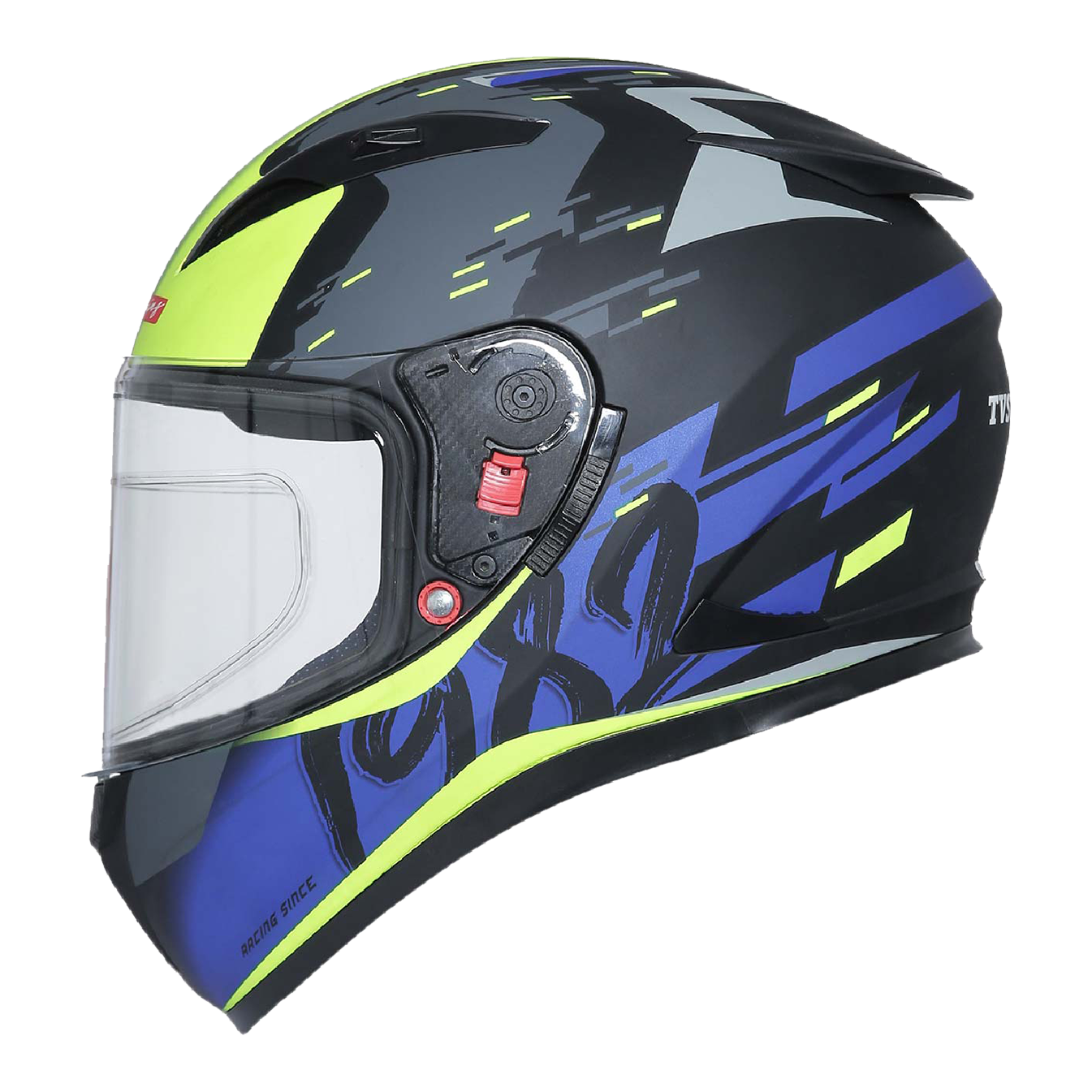  TVS Racing Helmet for Men – Anti-Fog Pin-Lock, Aerodynamic Design & DOT/ISI/ECE Certified – Premium Bike Helmet with Secure Fastening