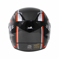 TVS XPOD LT Helmet Black/Orange - Durable Full Face Protection