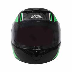 TVS XPOD LT Helmet Black/Green - High-Performance Protection