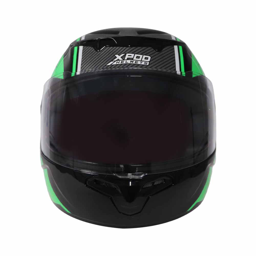 TVS XPOD LT Helmet Black/Green - High-Performance Protection