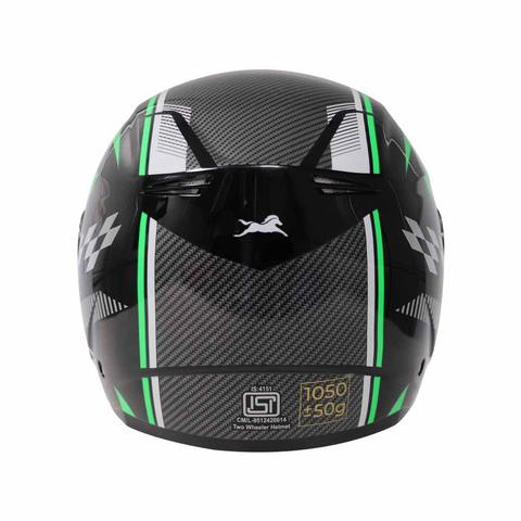 TVS XPOD LT Helmet Black/Green - High-Performance Protection