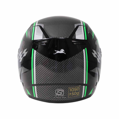 TVS XPOD LT Helmet Black/Green - High-Performance Protection