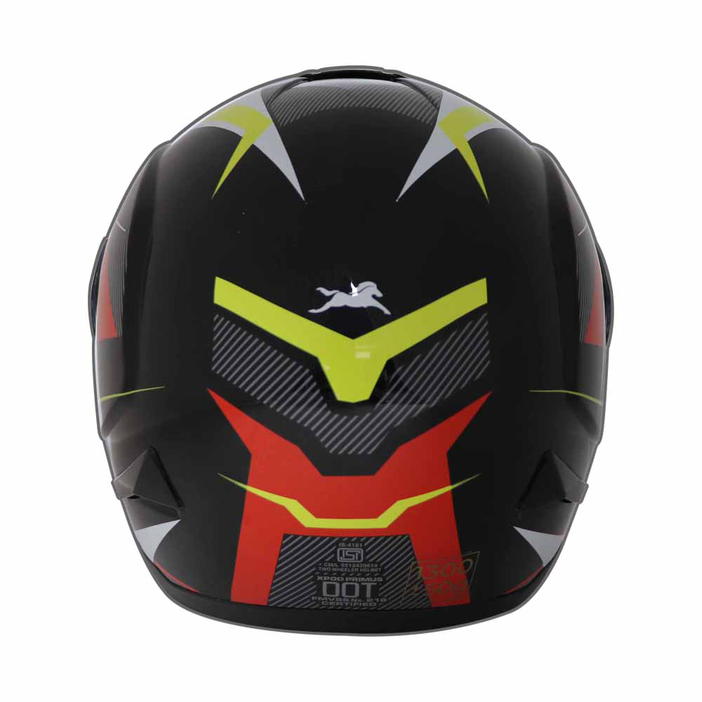  TVS Xpod Primus Single Visor Helmet Red  Durable and Protective