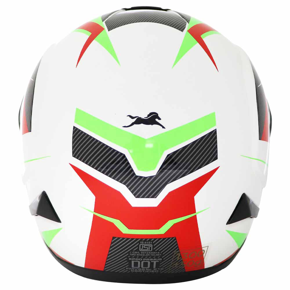  TVS XPOD Primus Helmet Single Visor White - Secure Ride Gear