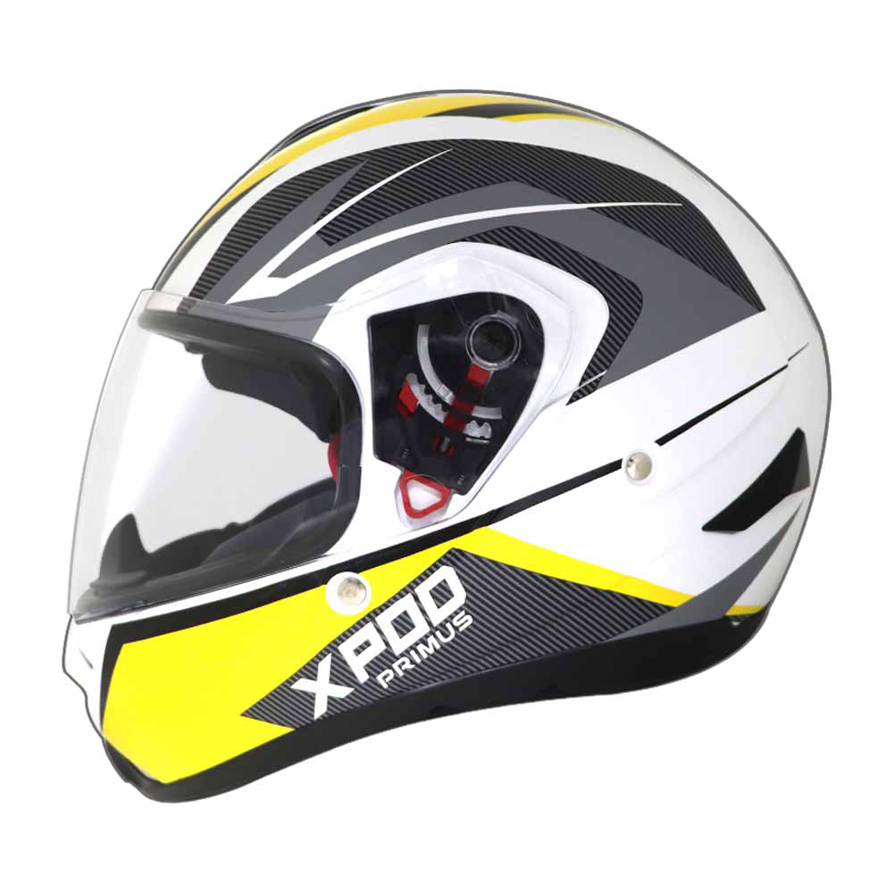  TVS XPOD Primus Helmet Single Visor Yellow - Full Face Protection