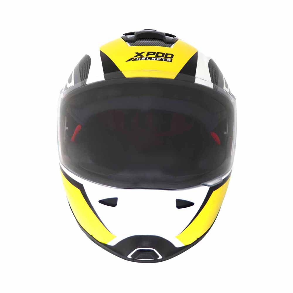  TVS XPOD Primus Helmet Single Visor Yellow - Full Face Protection