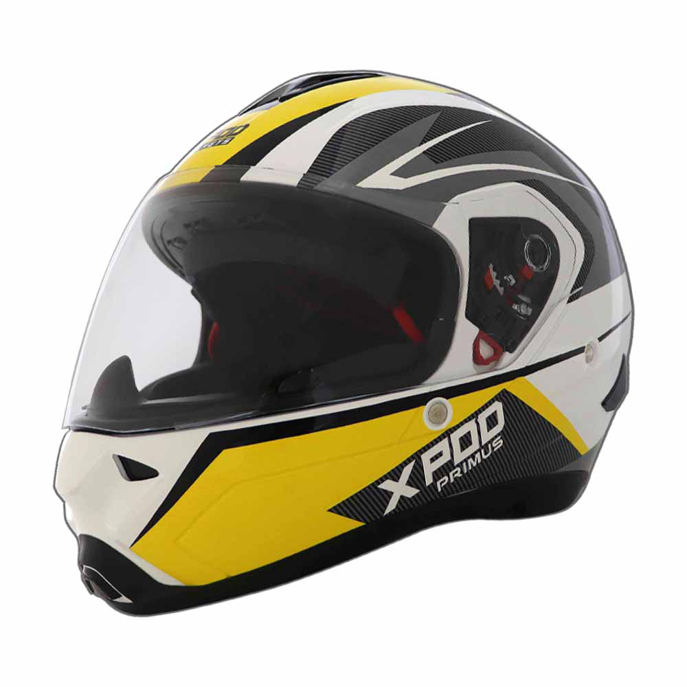  TVS XPOD Primus Helmet Single Visor Yellow - Full Face Protection