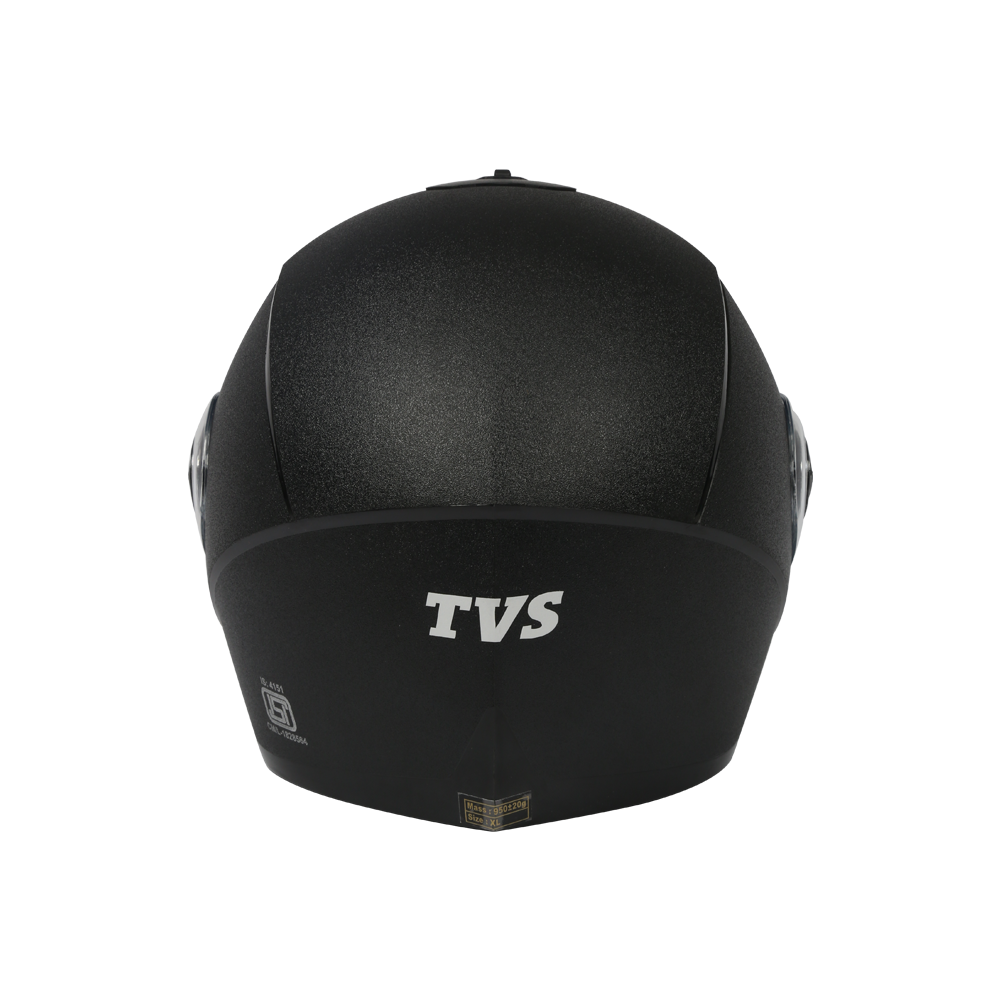  TVS Black Motorbike Helmet – Durable Protection for Riders