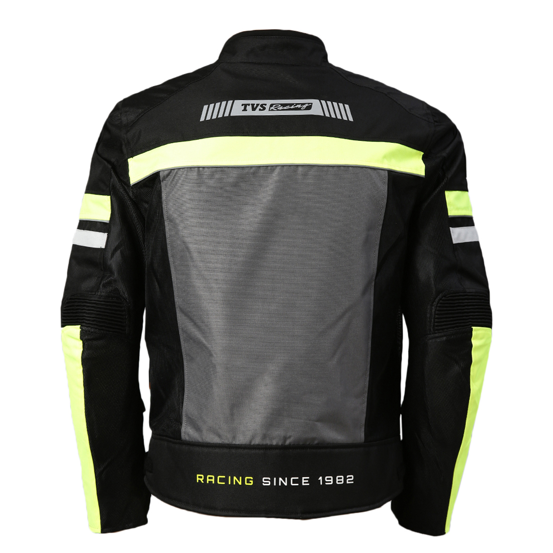  TVS Racing Asphalt Riding Jacket for Men- High Abrasion 600D Polyester, CE Level 2 Armour Protection – Essential Bike Jacket for Bikers (Grey)