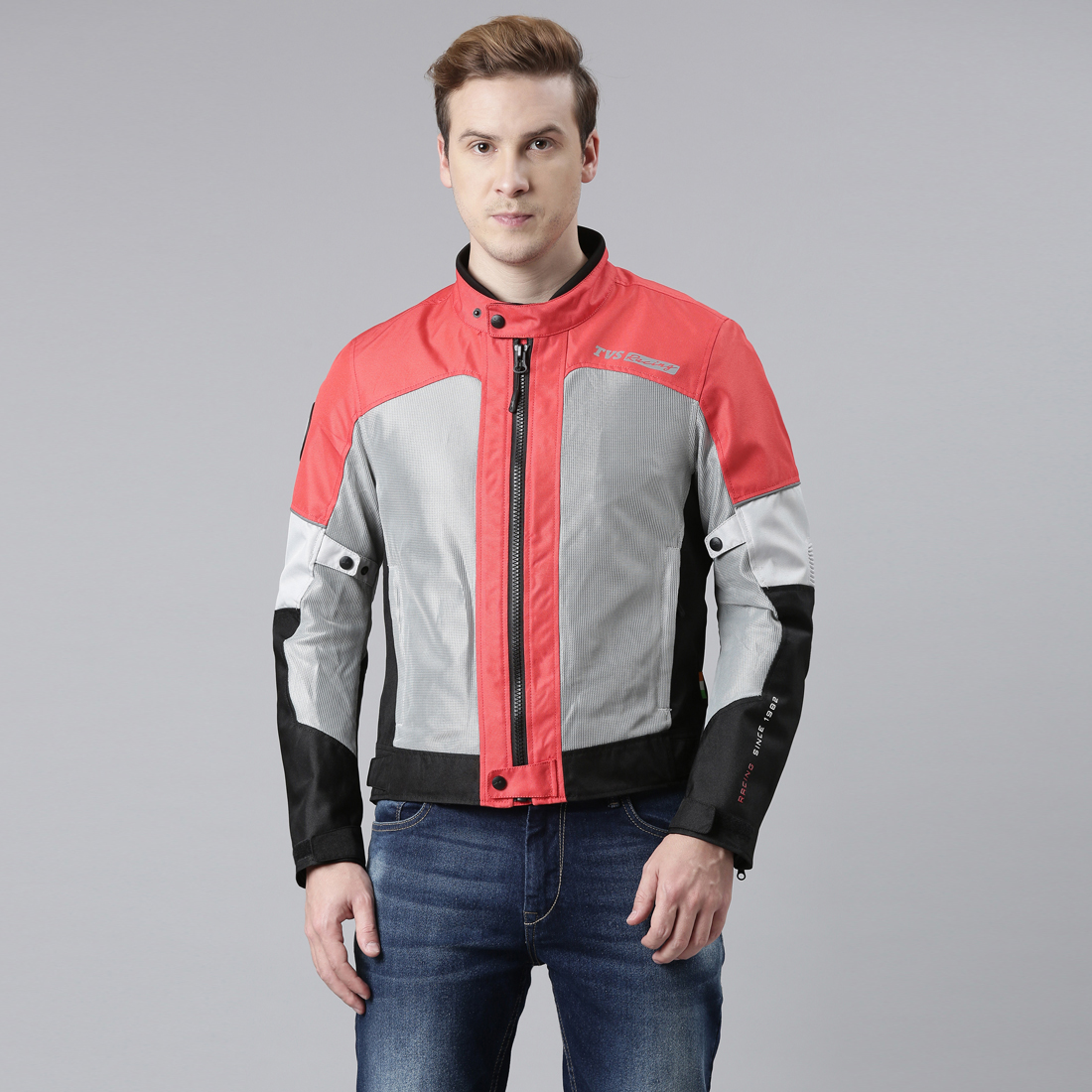  TVS Racing Street Striker Jacket Red/Black  Superior Protection & Style