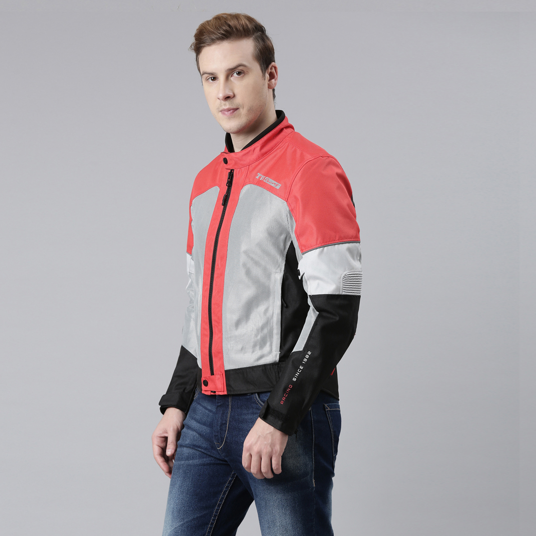  TVS Racing Street Striker Jacket Red/Black  Superior Protection & Style