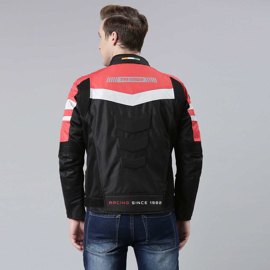  TVS Racing Aegis 3-Layer Riding Jacket for Men- All Weather Adaptability, CE Level 2 Armour Protection-Premium Bike Jackets for Bikers