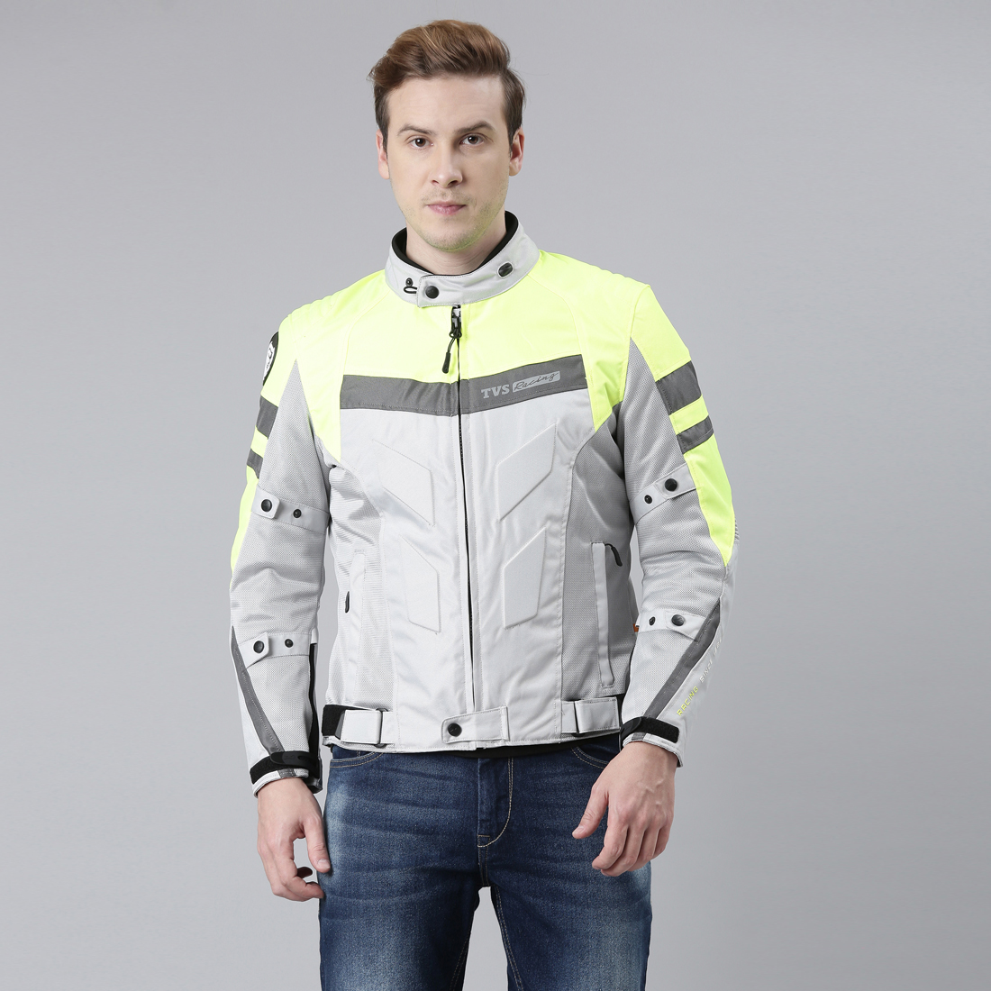  TVS Racing Aegis 3-Layer Riding Jacket for Men- All Weather Adaptability, CE Level 2 Armour Protection-Premium Bike Jackets for Bikers