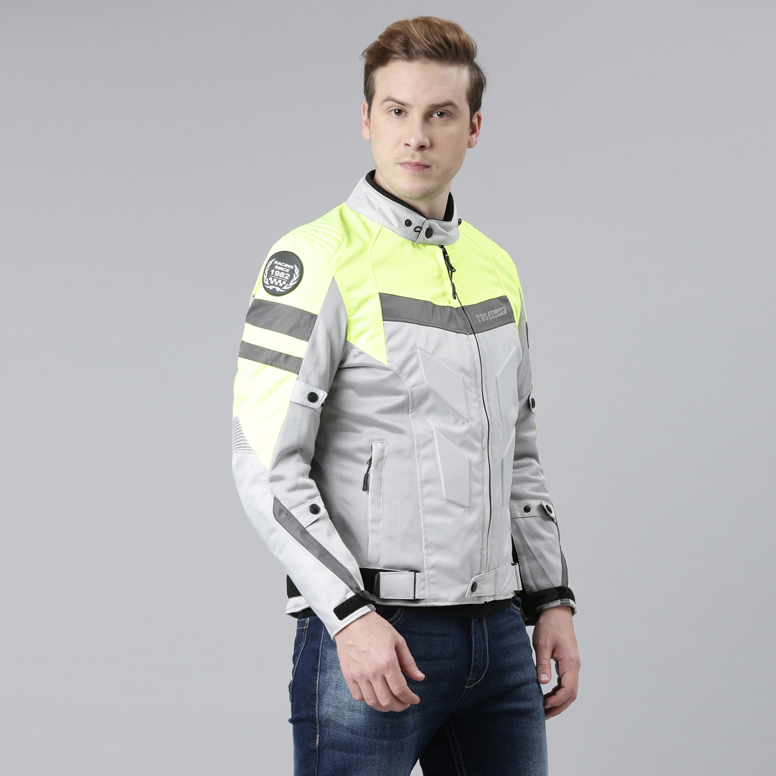  TVS Racing Aegis 3-Layer Riding Jacket for Men- All Weather Adaptability, CE Level 2 Armour Protection-Premium Bike Jackets for Bikers