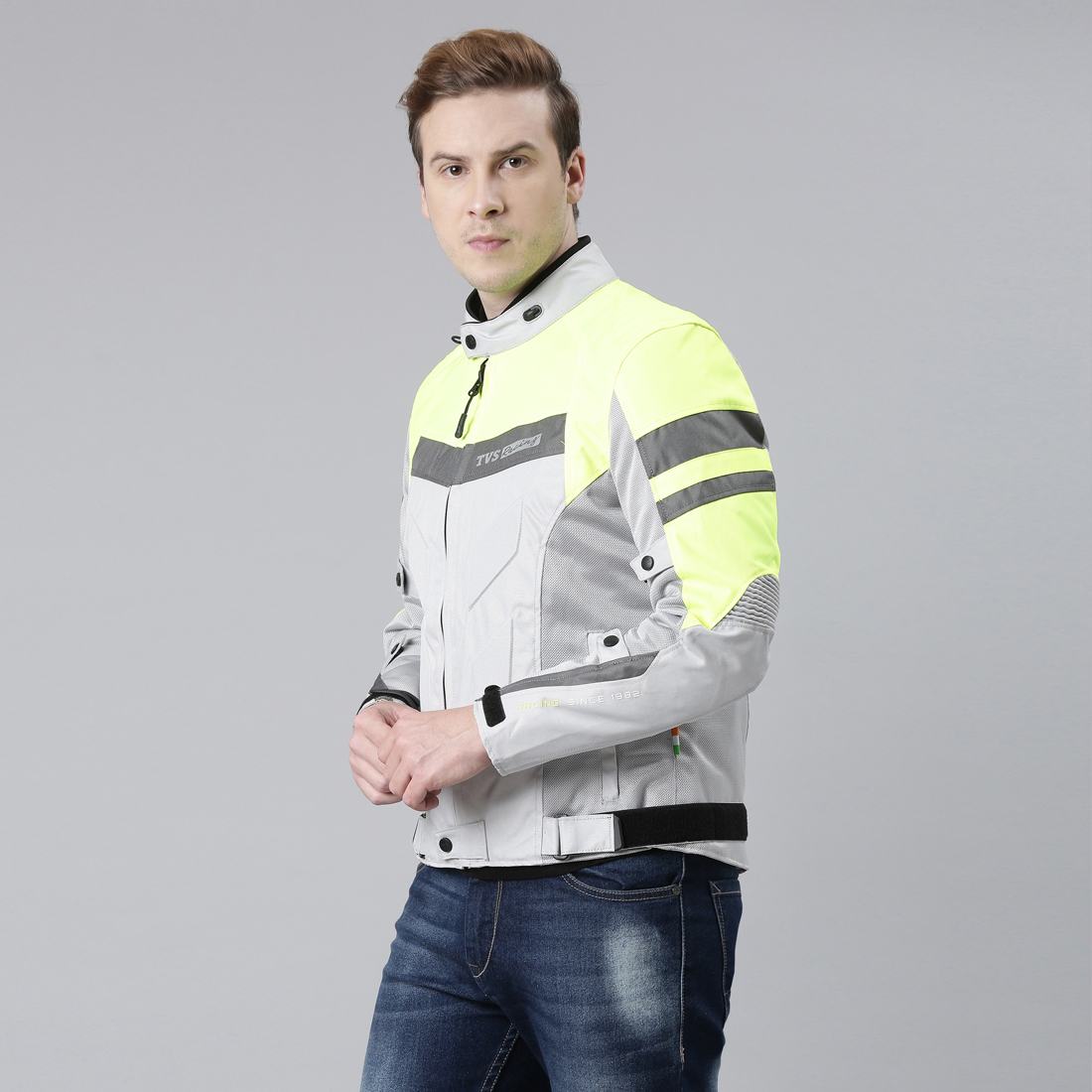  TVS Racing Aegis 3-Layer Riding Jacket for Men- All Weather Adaptability, CE Level 2 Armour Protection-Premium Bike Jackets for Bikers