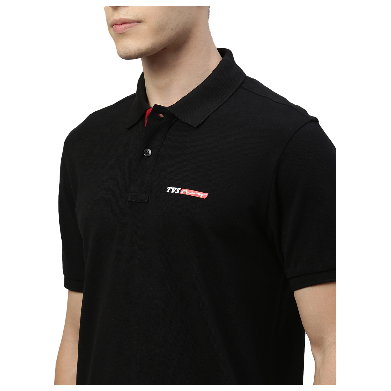  TVS Racing Polo Neck Cotton T Shirt, Color