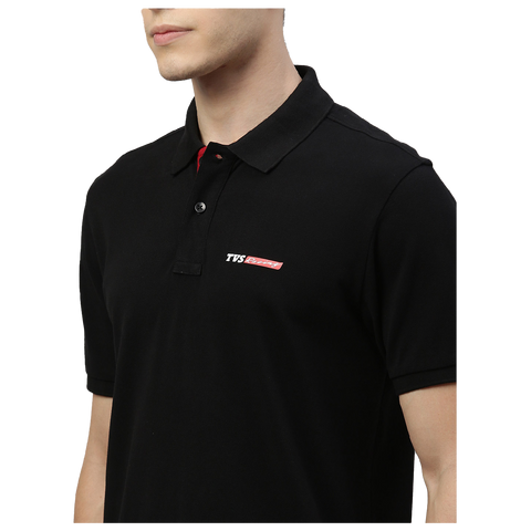 TVS Racing Polo Neck Cotton T Shirt, Color