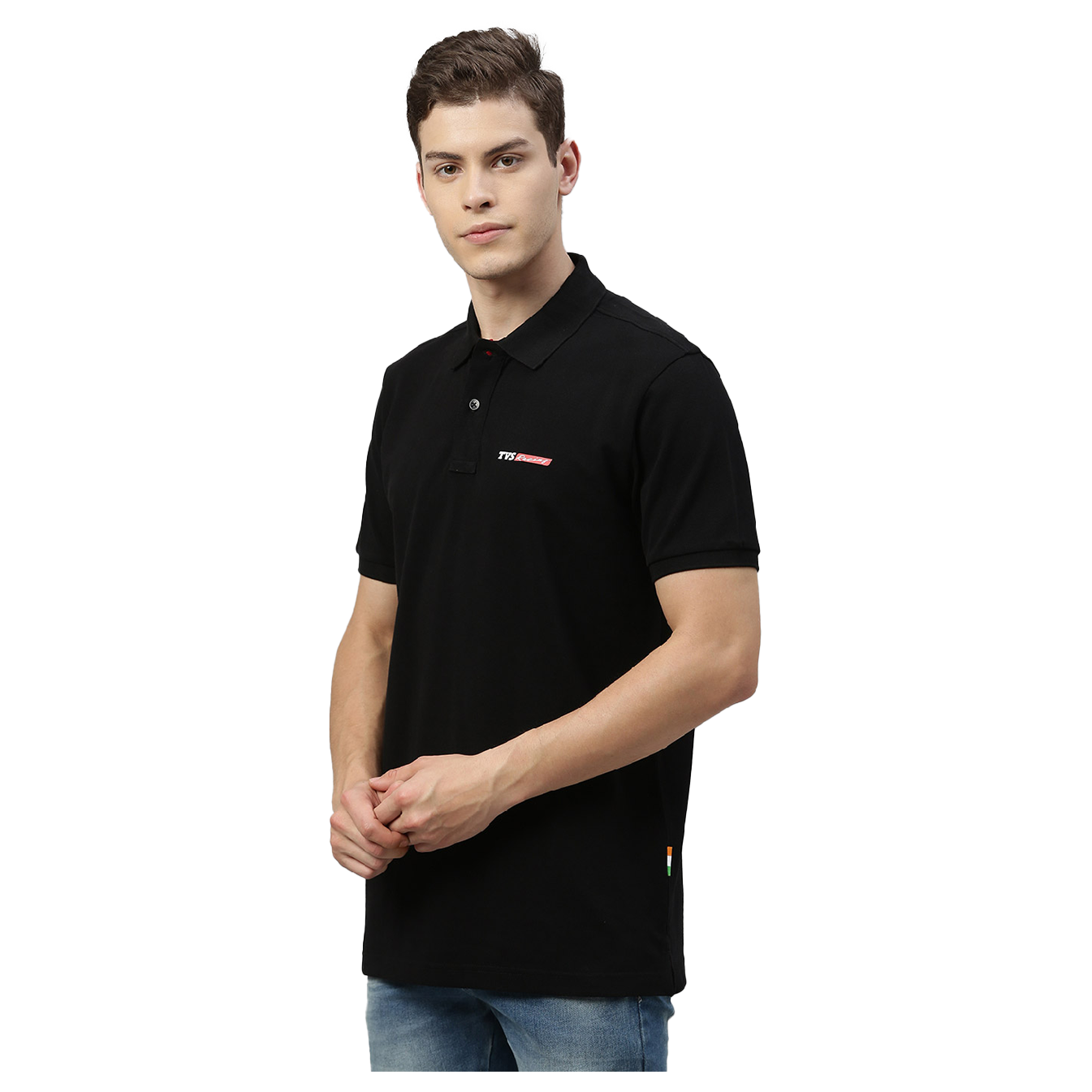  TVS Racing Polo Neck Cotton T Shirt, Color