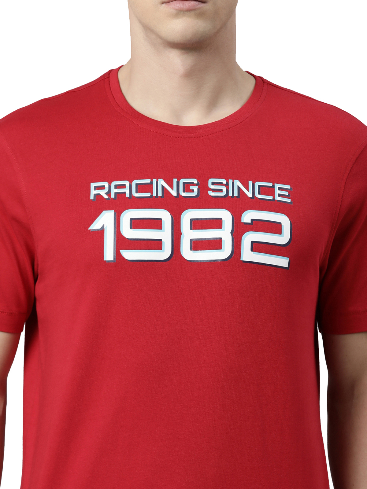  TVS Racing Classic Round Neck Cotton T-Shirt for Men