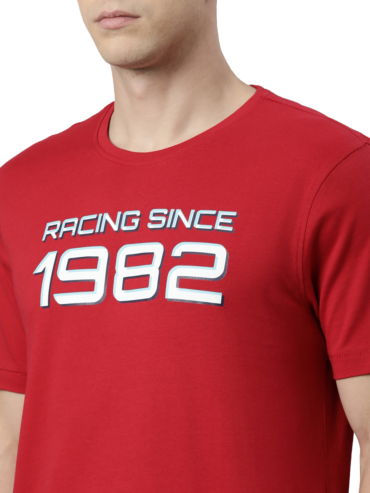  TVS Racing Classic Round Neck Cotton T-Shirt for Men