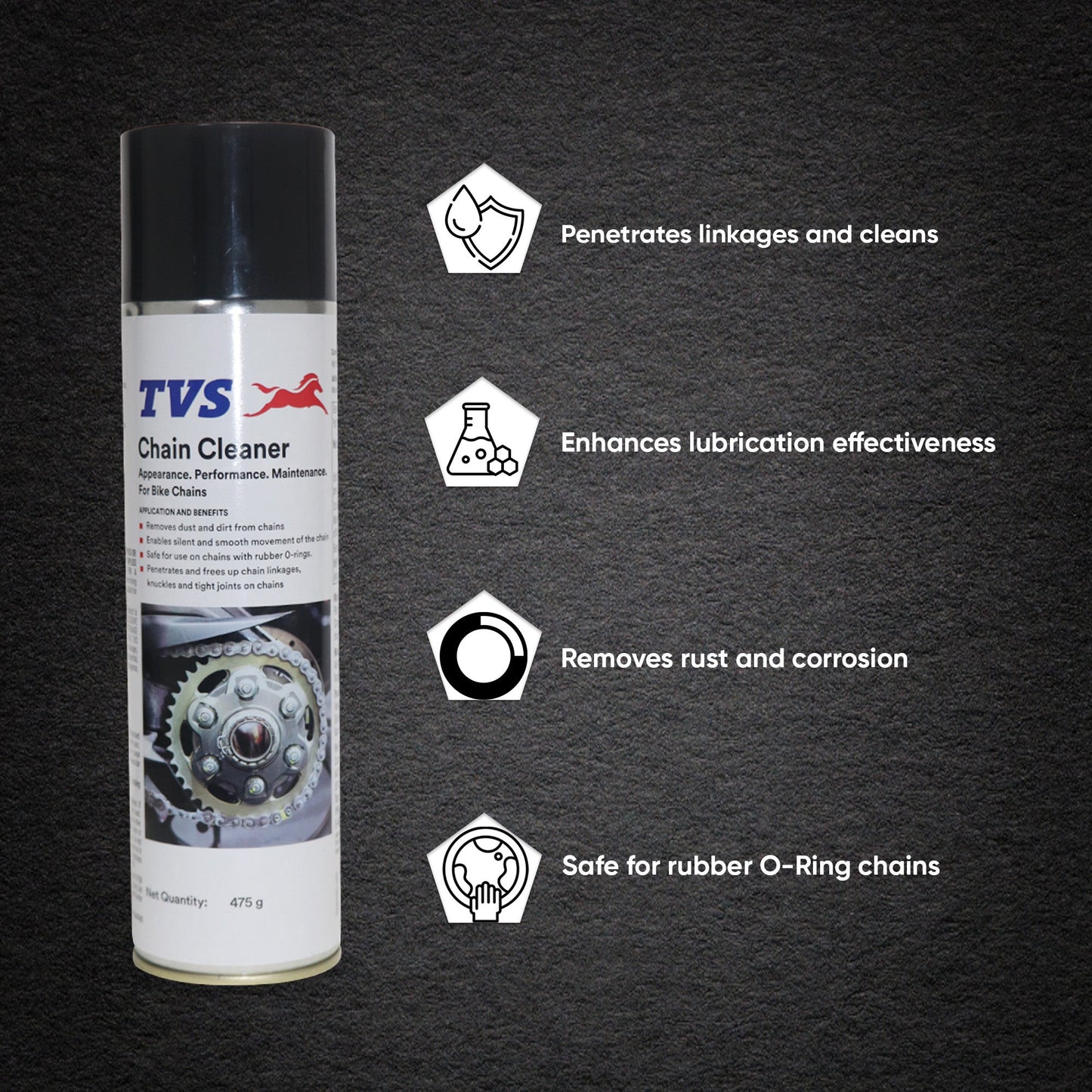TVS Chain cleaner 475 gram | Next-Gen Protection for a Smoother Ride