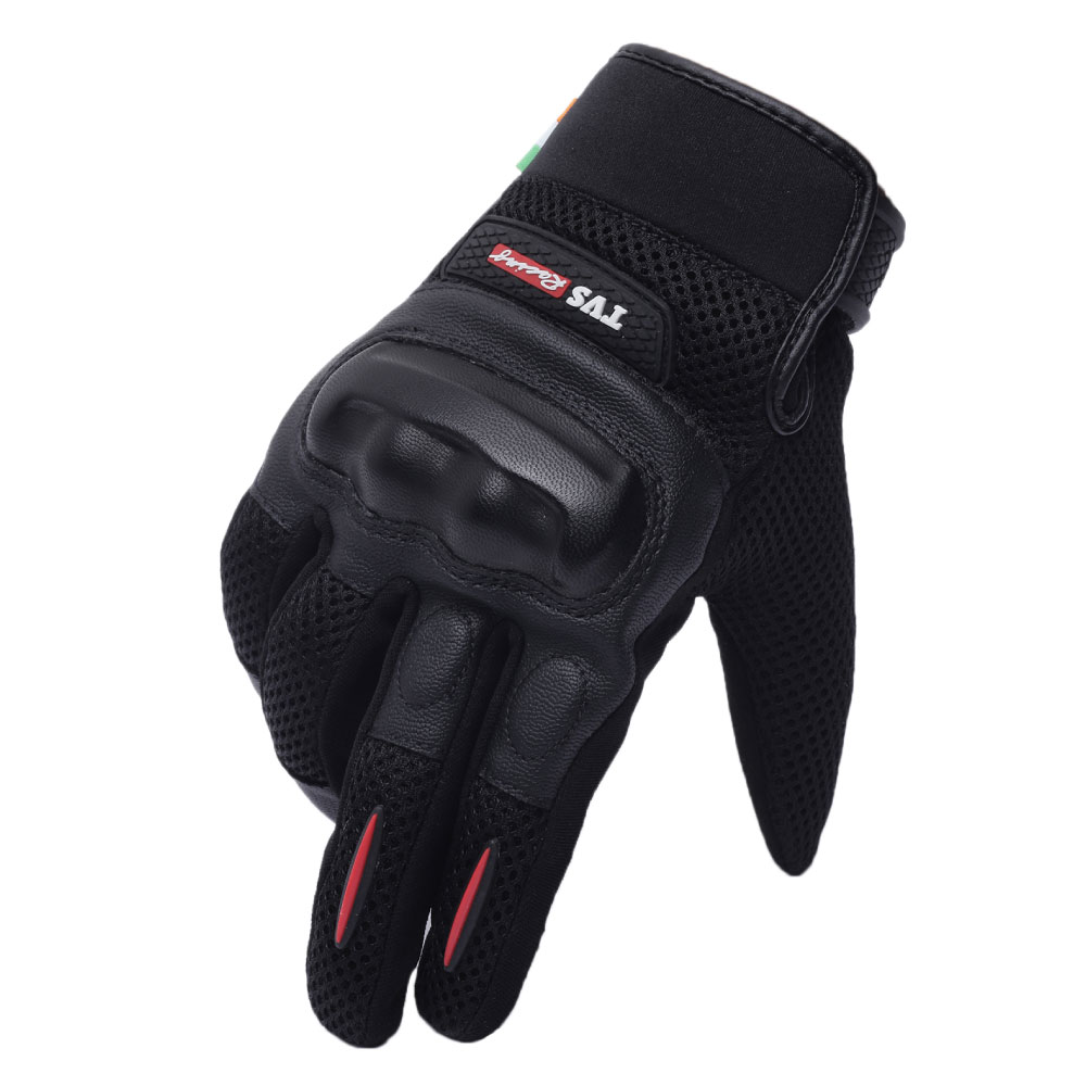  TVS Street Riding Gloves Black Sleek and Protective