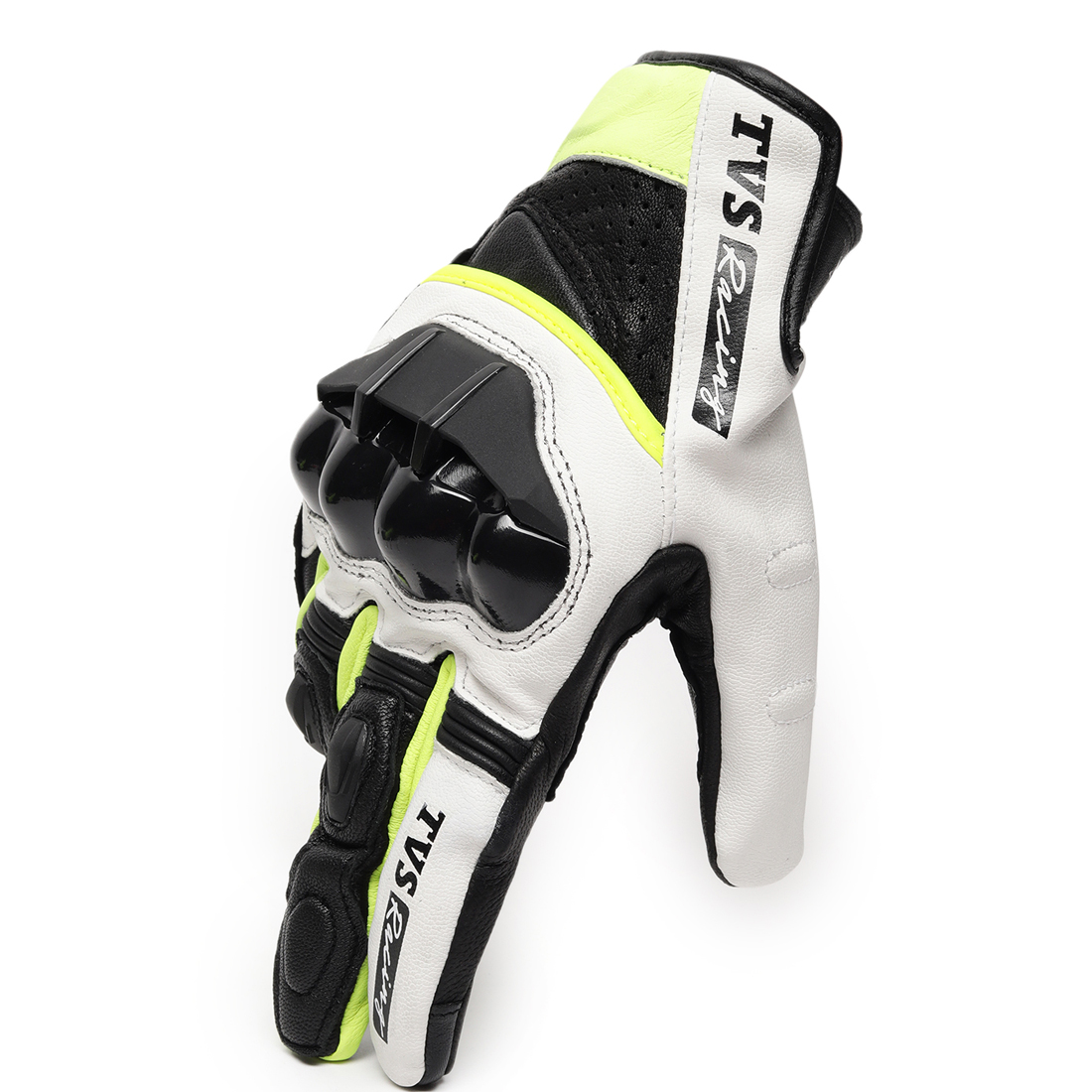  TVS Racing Race Riding Gloves for Men – Thermo-Plastic Rubber Protected, Touch Screen Compatible, & Visor Wiper Fingertips – Premium Bike Gloves for Off Roads