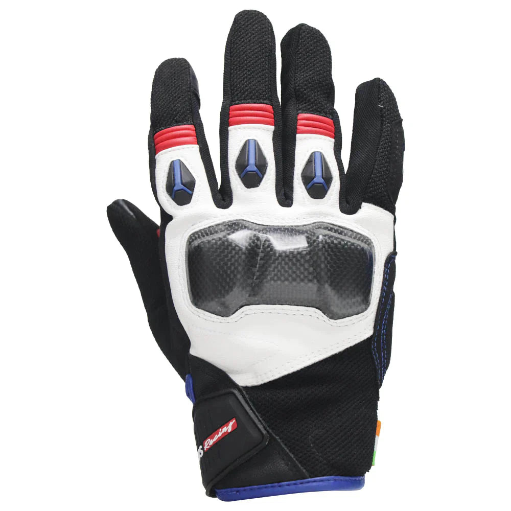  TVS Racing City Riding Gloves for Men – Hard SONIC Protected, Touch Screen Compatible, & Visor Wiper Fingertips – Premium Bike Gloves for Riding Comfort (Black)