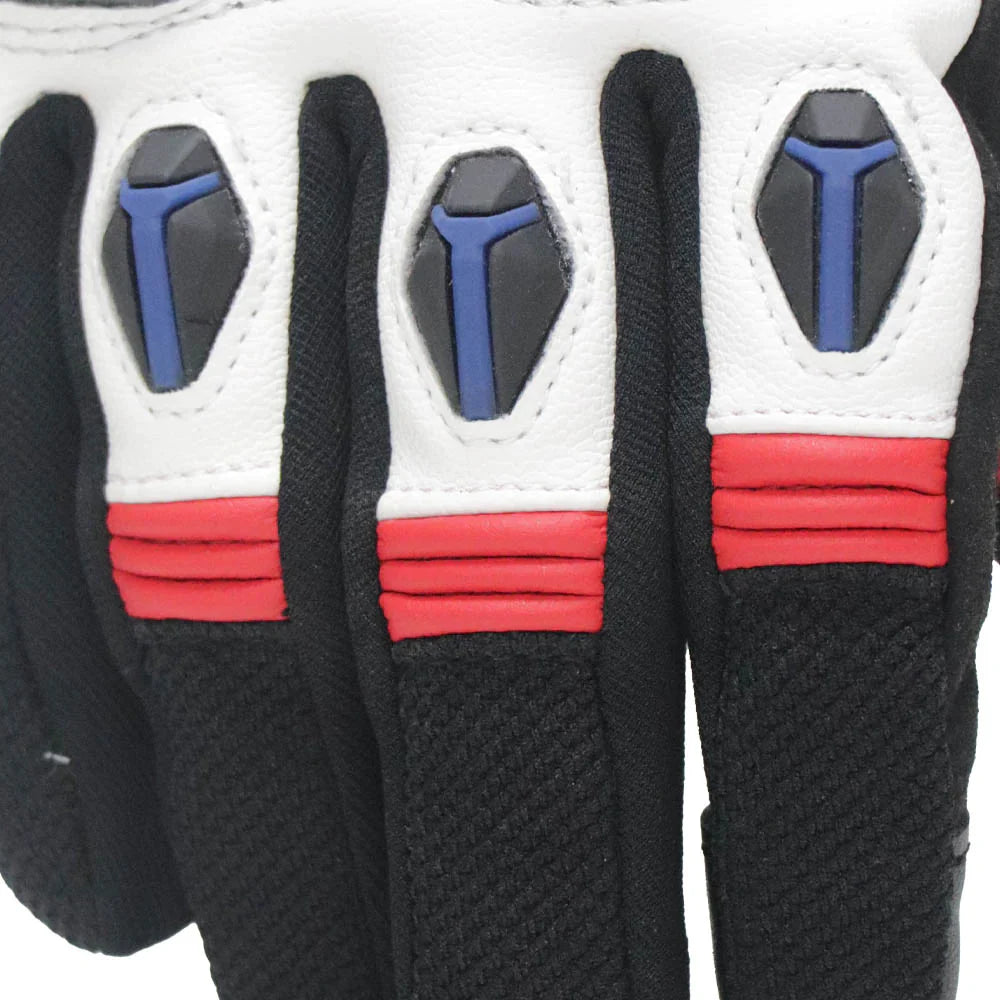  TVS Racing City Riding Gloves for Men – Hard SONIC Protected, Touch Screen Compatible, & Visor Wiper Fingertips – Premium Bike Gloves for Riding Comfort (Black)