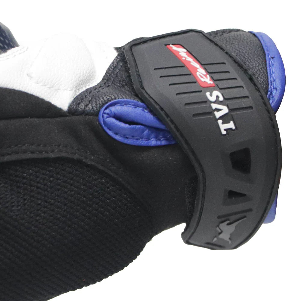  TVS Racing City Riding Gloves for Men – Hard SONIC Protected, Touch Screen Compatible, & Visor Wiper Fingertips – Premium Bike Gloves for Riding Comfort (Black)