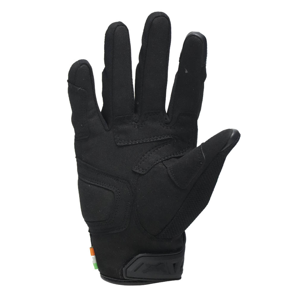  TVS Racing City Riding Gloves for Men – Hard SONIC Protected, Touch Screen Compatible, & Visor Wiper Fingertips – Premium Bike Gloves for Riding Comfort (Black)