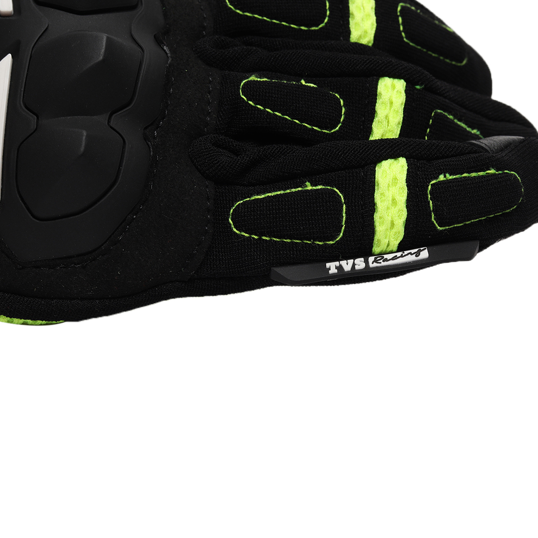 TVS Racing Xplorer Riding Gloves for Men – PVC & Carbon Protected, Touch Screen Compatible, & Visor Wiper Fingertips – Premium Bike Gloves for Riding Comfort (Neon)