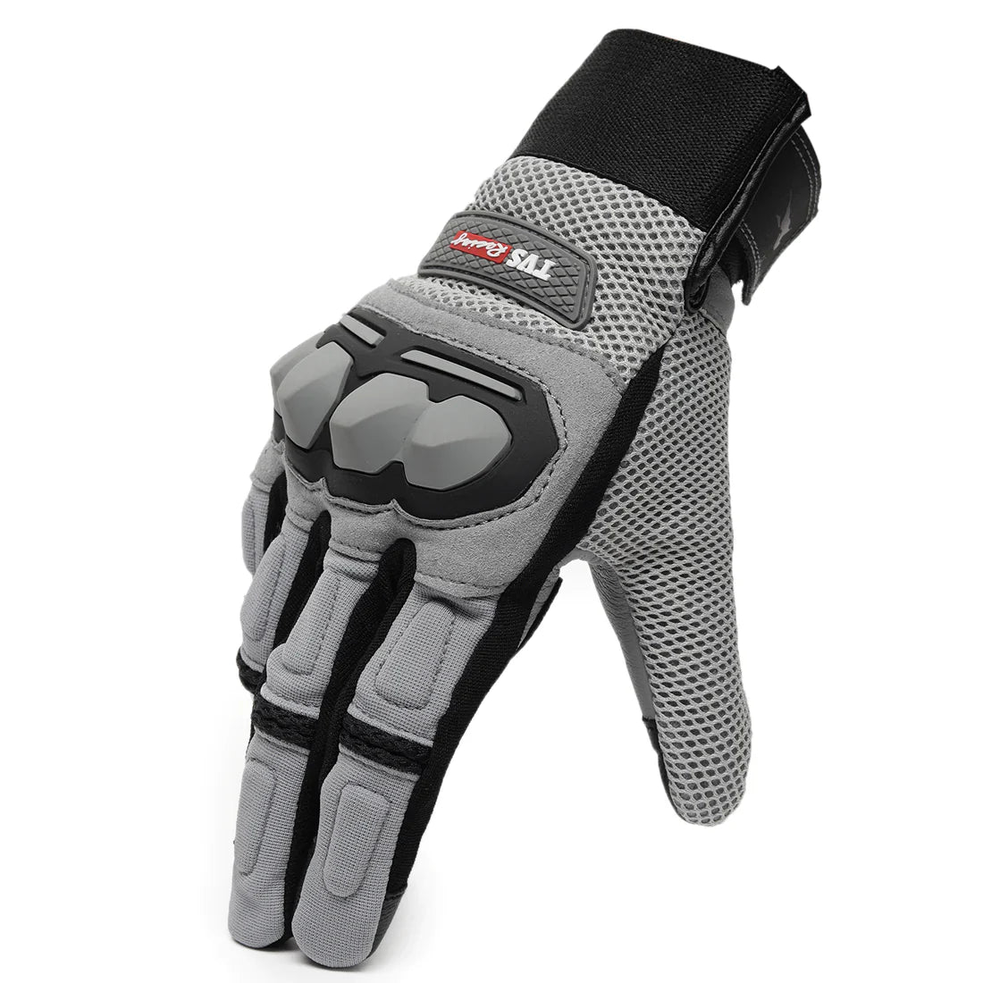  TVS Racing Xplorer Riding Gloves for Men – PVC & Carbon Protected, Touch Screen Compatible, & Visor Wiper Fingertips – Premium Bike Gloves for Riding Comfort (Neon)